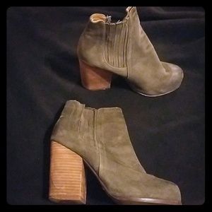 Jeffrey Campbell Grey Suede Booties